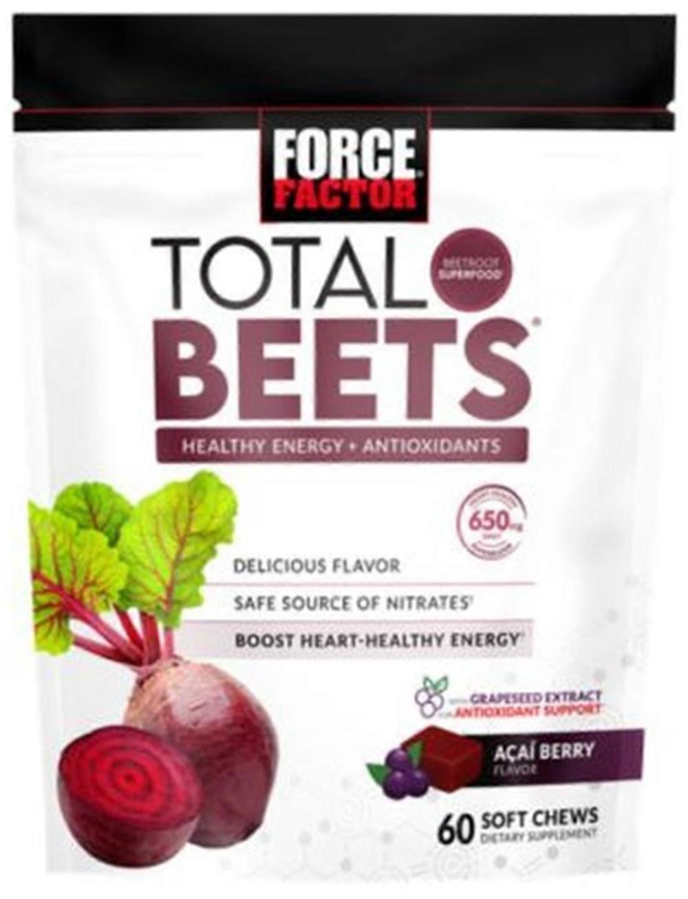 Total Beets Chews “Energy for Heart Health “ 325 MG “ Acai Berry (60 Soft Chews)