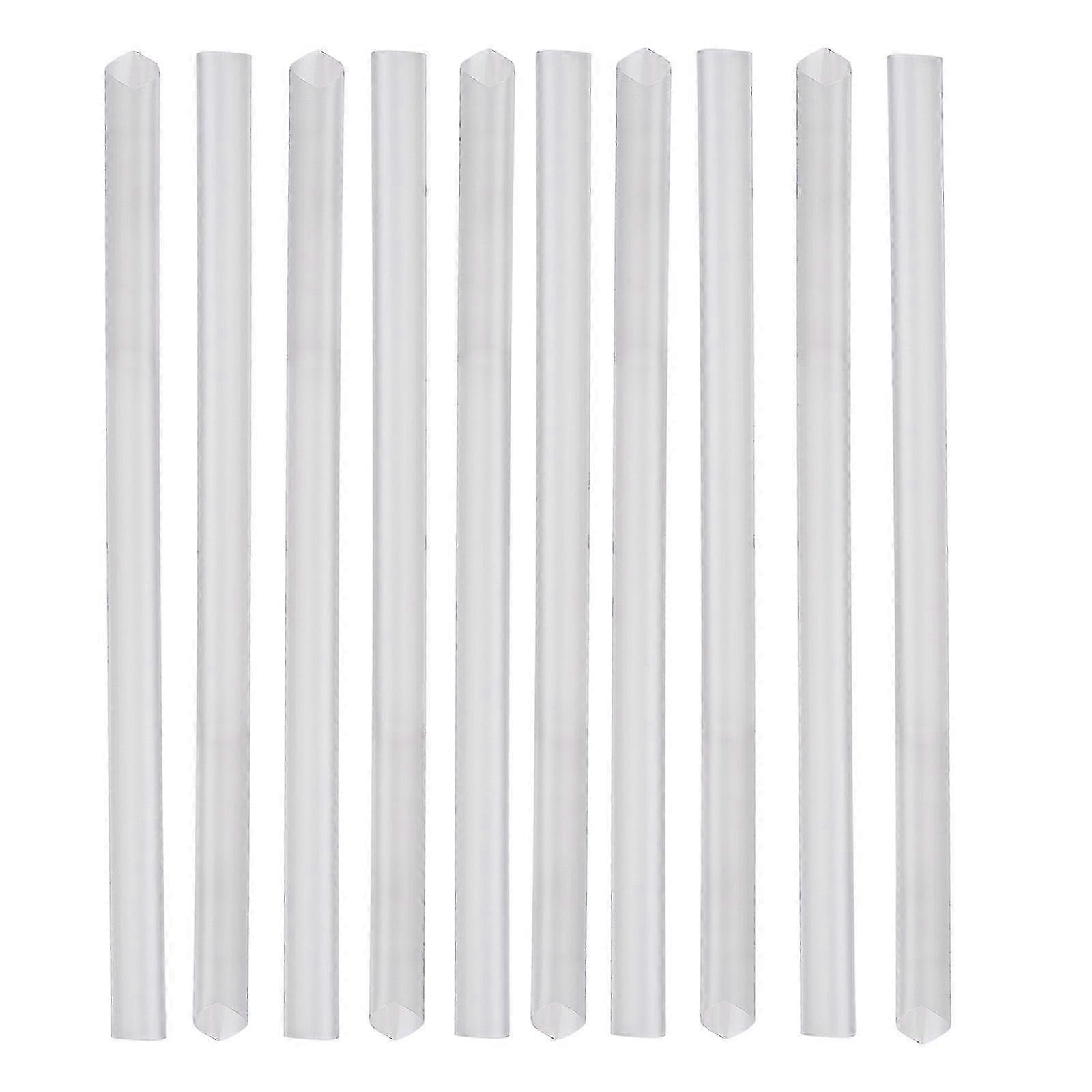 500pcs Clear Jumbo Straw Plastic Drinking Straws Smoothies Milkshake Cocktail