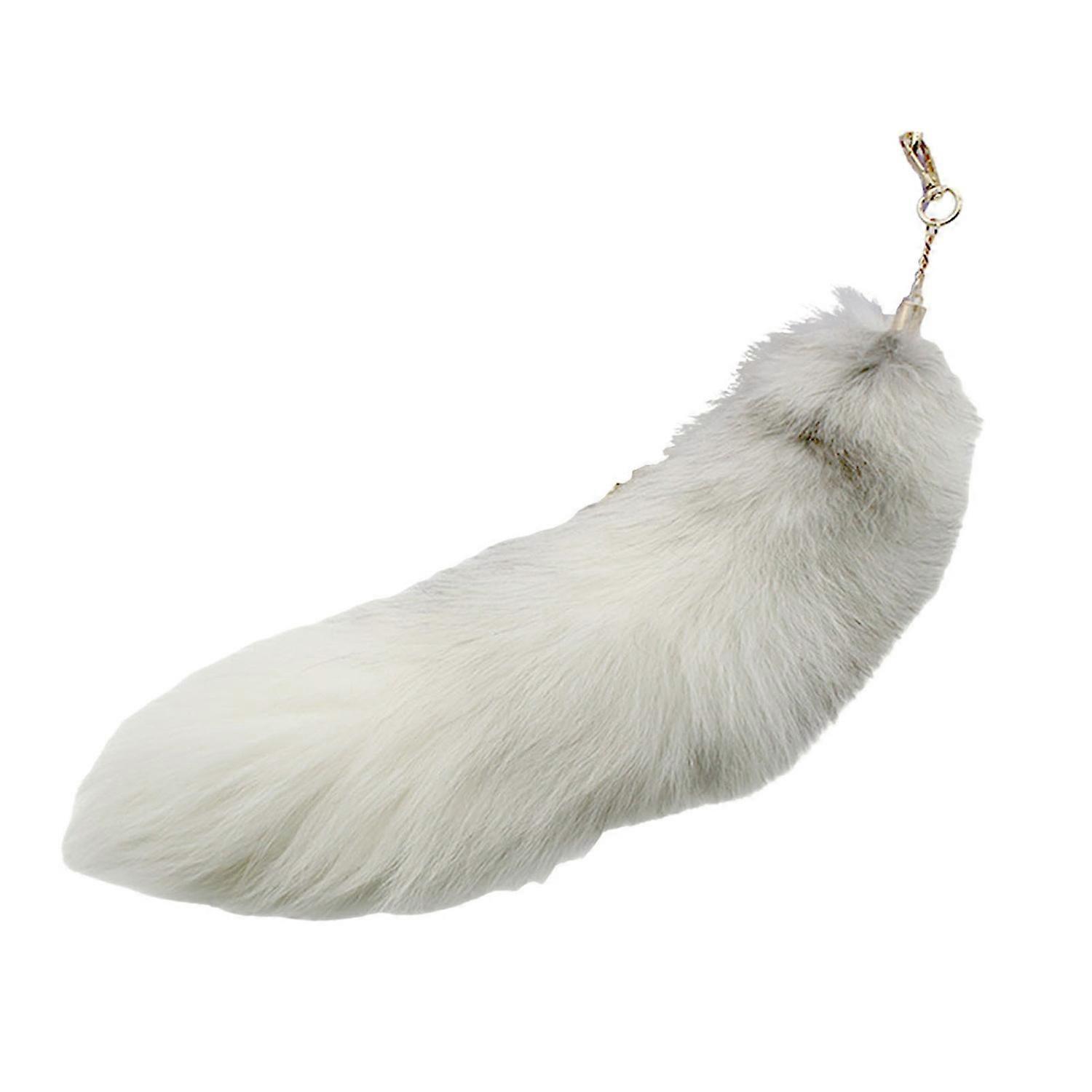 Extra Large Fake Fox Tail Keychain Oversized Imitation Fox Tail Keyring Charm Decoration Easy to
