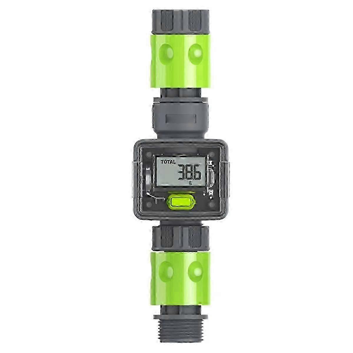 מד זרימת מים דיגיטלי IPX6 צינור גינה חיצוני חישוב צריכת מים קצב זרימת מים 3/4in