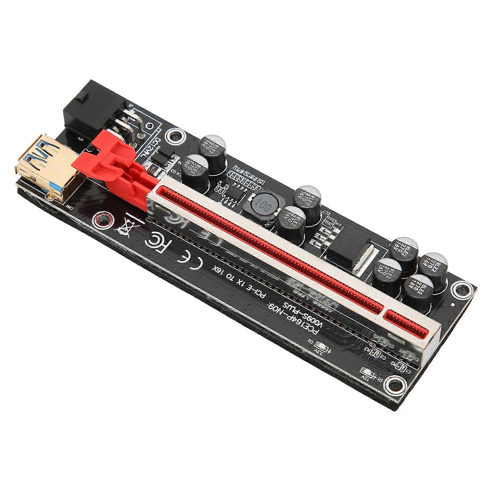 PCIE Riser Card 8 Capacitors Anti-Interference GPU 1X to 16X Slot