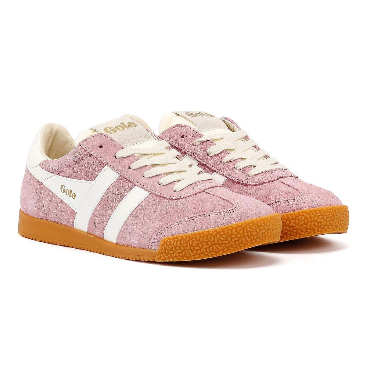 Gola Elan Suede Women's Pink/White Trainers