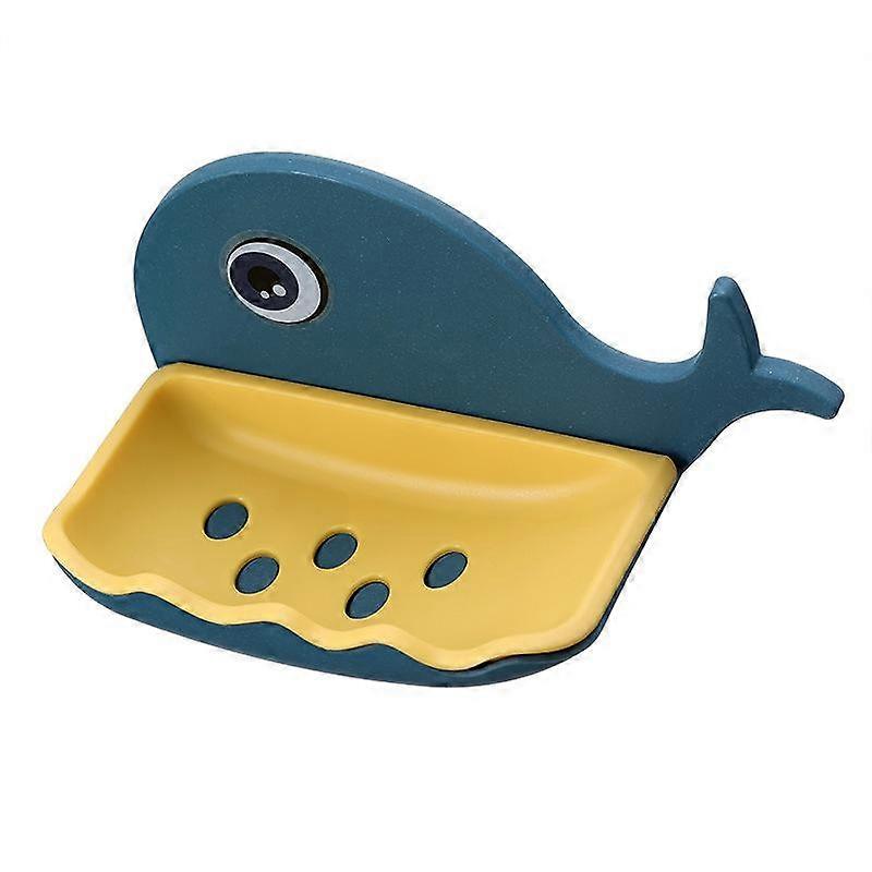 Whale Shape Soap Box Drain Soap Holder Bathroom Shower Soap Holder Sponge Storage Container Tray Bathroom Accessories