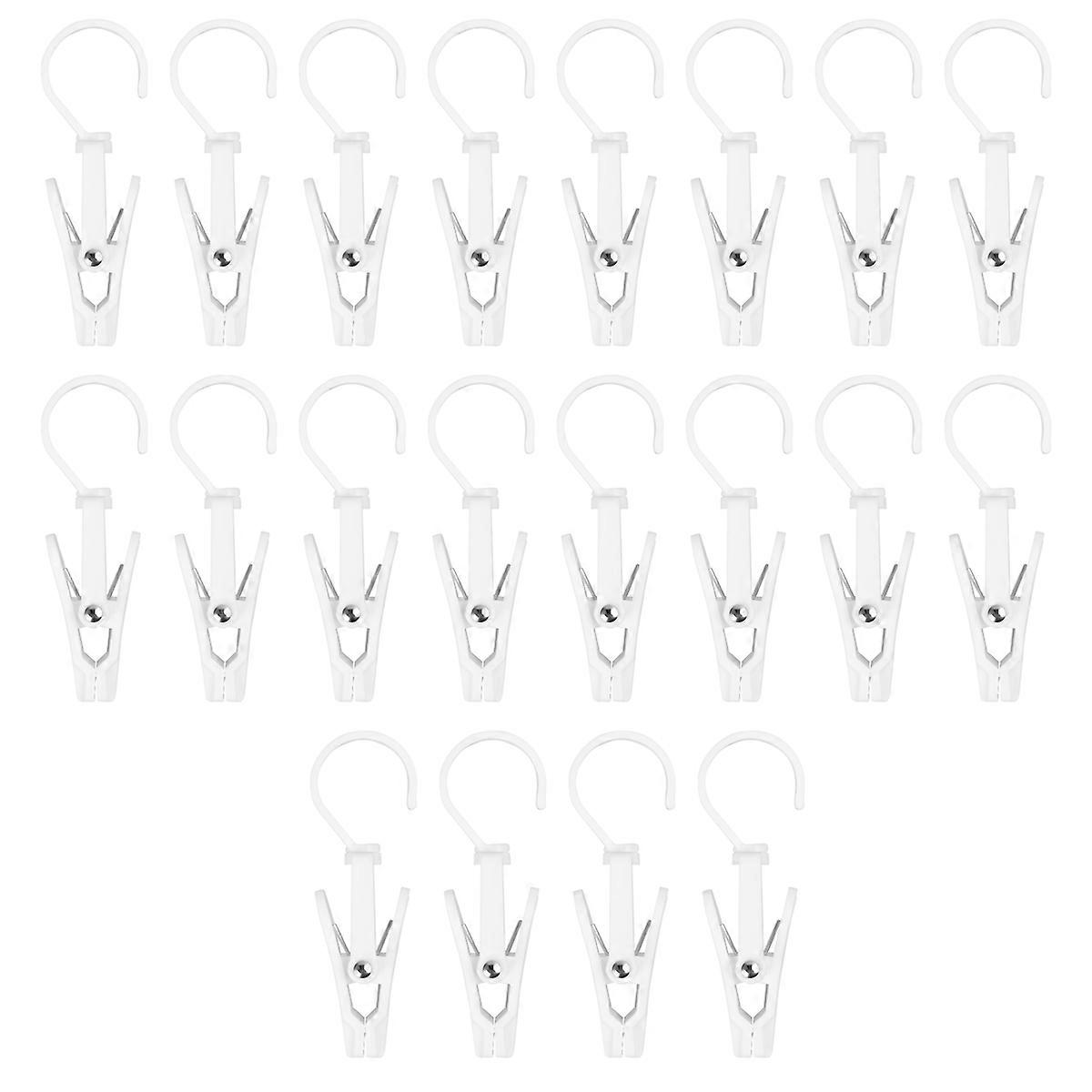 20pcs Cabides de Casaco de Metal Único - Branco