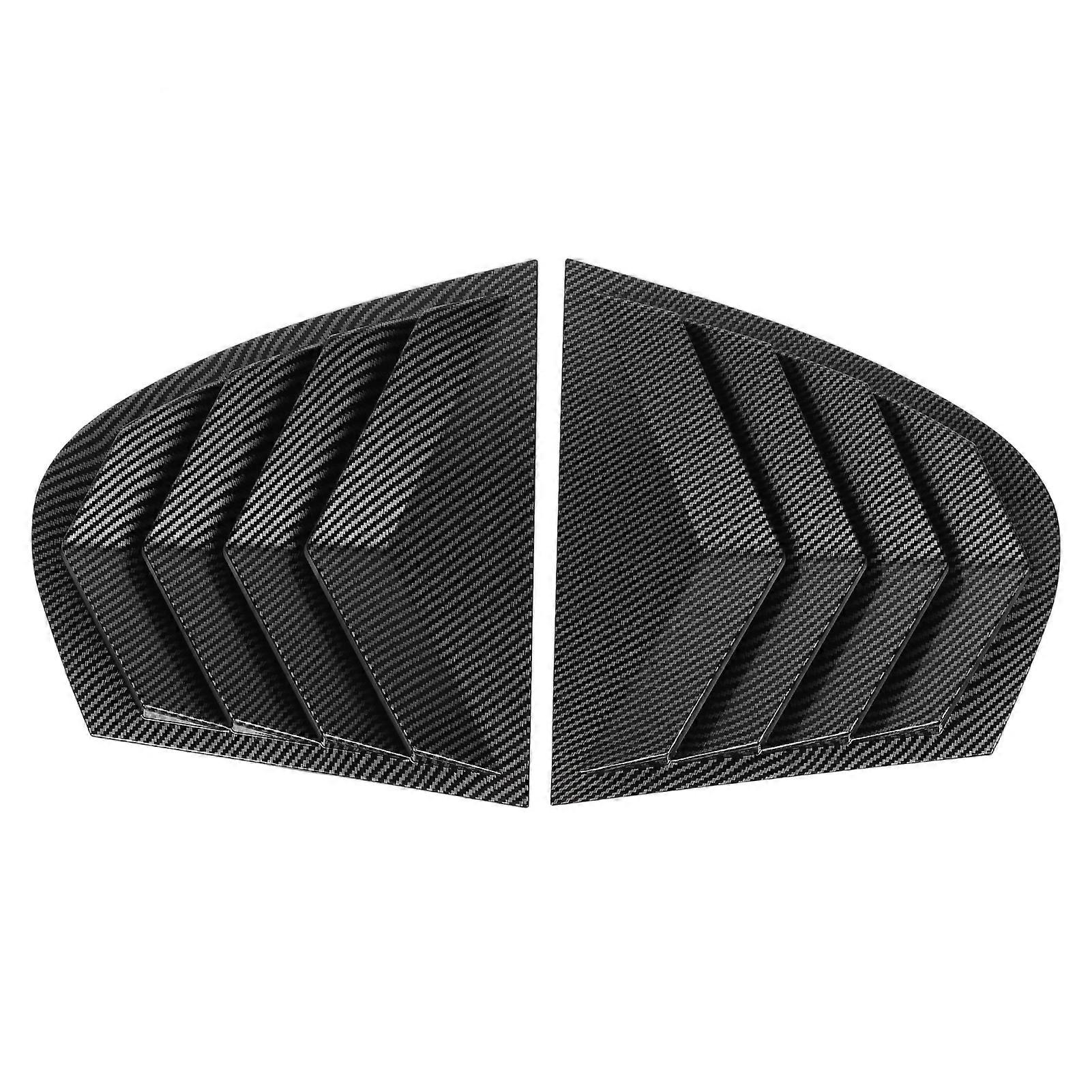 Carbon Fiber Style Rear Window Shutter Cover for 5 Series E60 2004-2010 - Stylish Side Louver Vent Trim