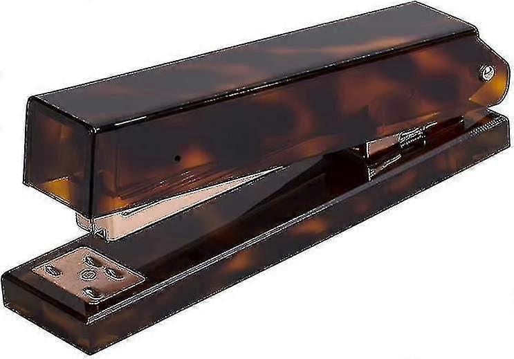 Stapler Acrylic Desk Tortoise,one Finger,no Effort,spring Powered Stapler,20 Sheets Capacity,fits Standard Staples,with Staples