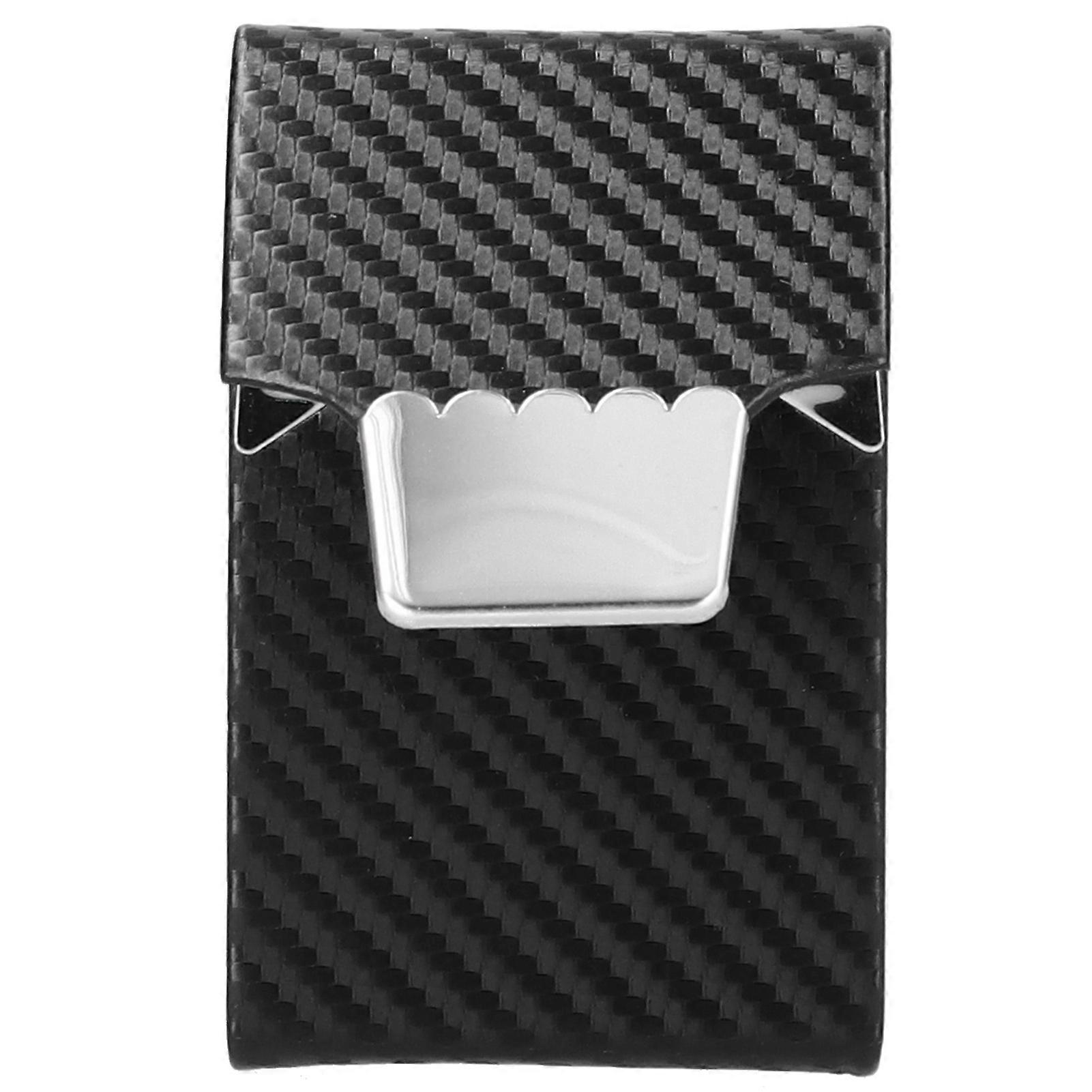 Vertical Business Card Case Multifunctional Stainless Iron and PU Cigarette Case for and