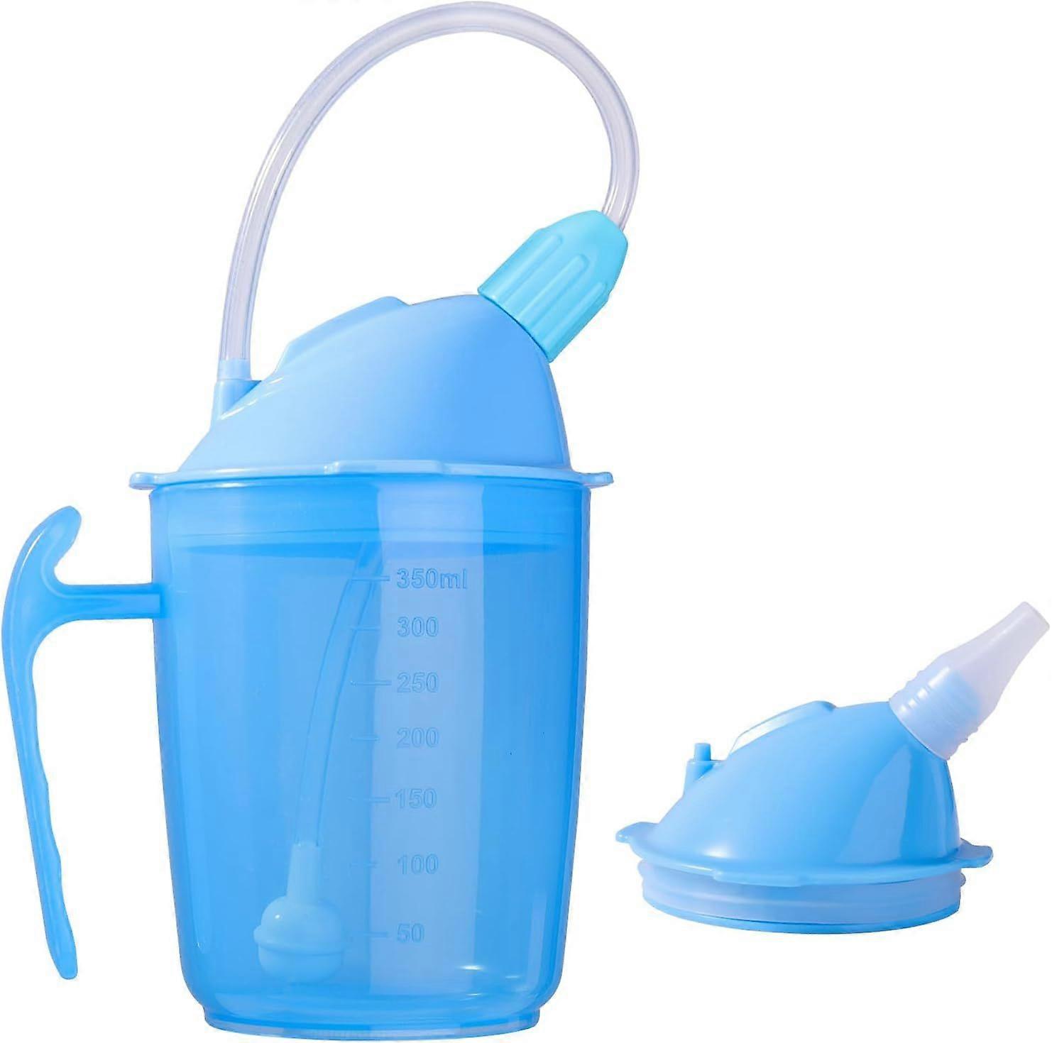 Κύπελλο Sippy ενηλίκων για ηλικιωμένους απόδειξη διαρροών, κύπελλα απόδειξης διαρροών για ενήλικες ασθενείς με ειδικές ανάγκες νοσοκομείων, 3 σε 1 φλιτζάνι με λαβή καλαμιού και καπακιού, χωρίς τροφοδοσία διαρροής
