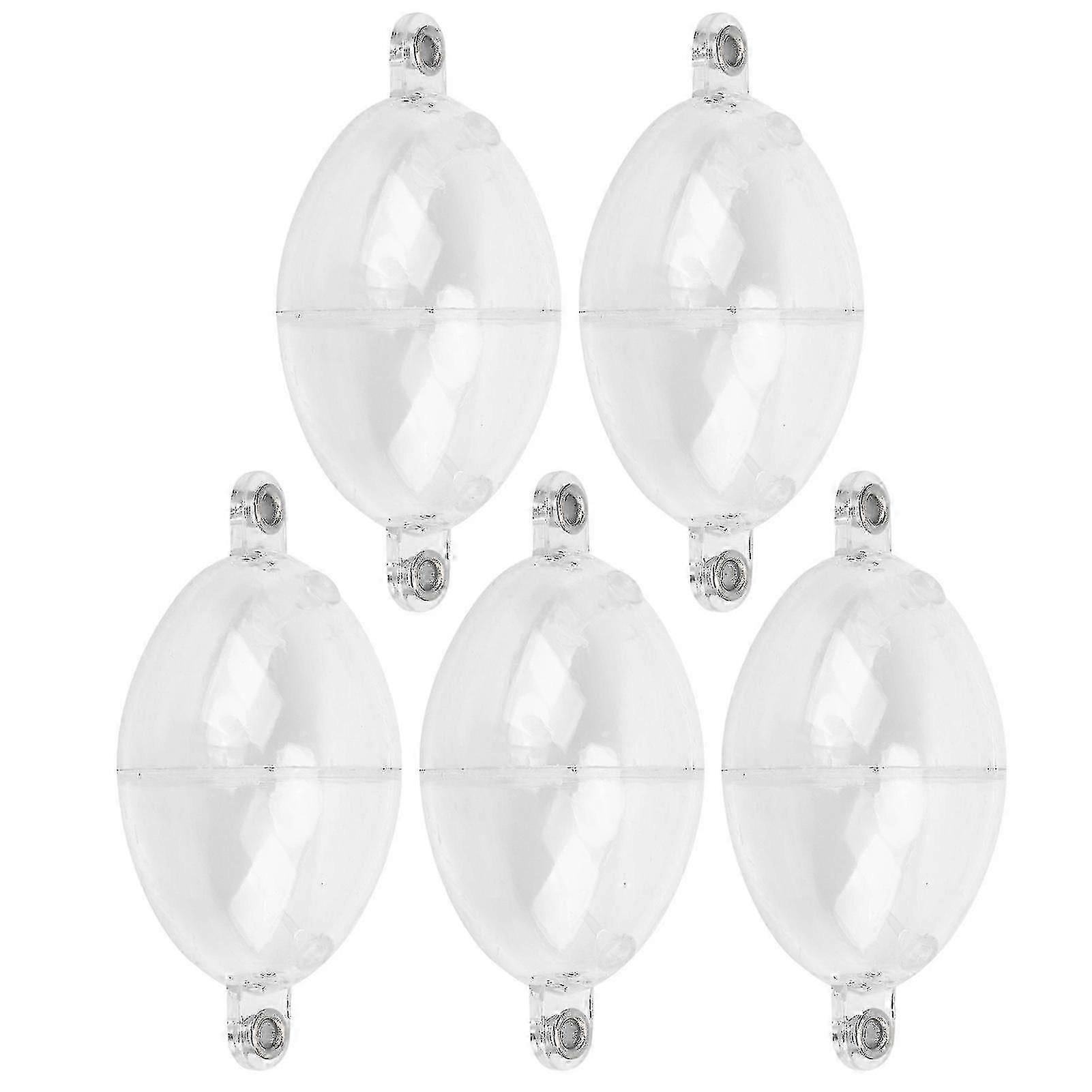 5pcs Fiske Bubble Flyter Sea Grov Surface Controller Fiske Float Ball Fish Tackletransparent Hvit