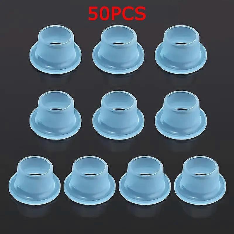 WTEMPO 50PCS Silicone Faucet Sealing Gaskets Leak-Proof Washer Plugs for Triangle Valve Rubber Hose Pipe Fittings Red/White/Blue Faucet Parts