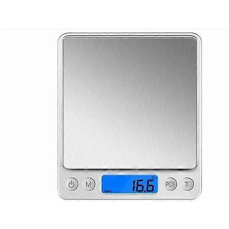 Triple Kitchen Scale, Electronic Precision Scale 0.1g/3kg, Small Jewelry Scale with Peel Function and Piece Count