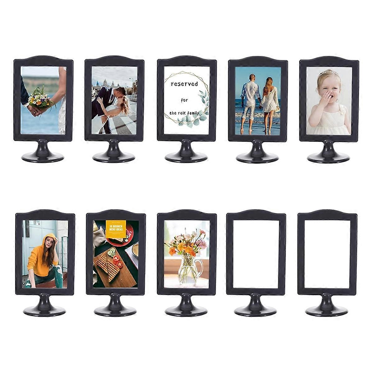 Double Sided Standing Picture Frames 4 x 6 Inch Pedestal Photo Frame