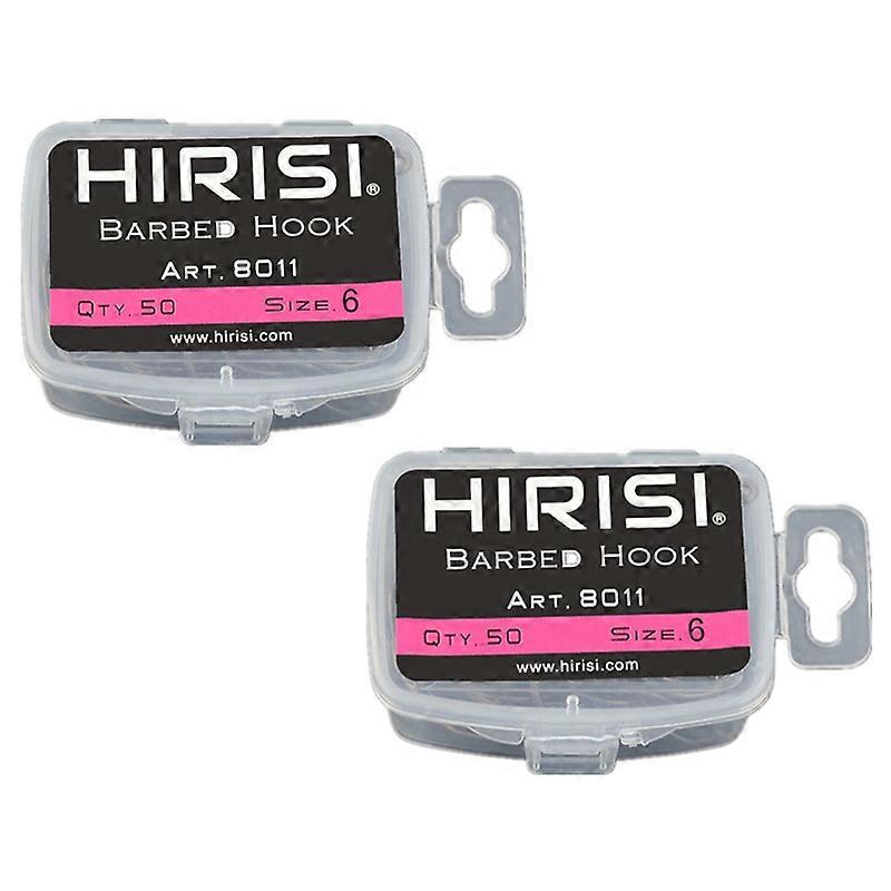 HIRISI Stainless Steel Barbed Hooks Carp Fishing Hooks Pack with 8011 6