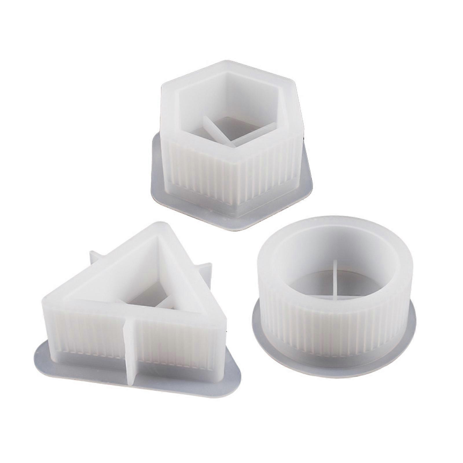 Resin Mold Hexagonal Circular Triangular Striped Gypsum Storage Box Silicone Molds for DIY Flowerpot Candy Jewellery Box