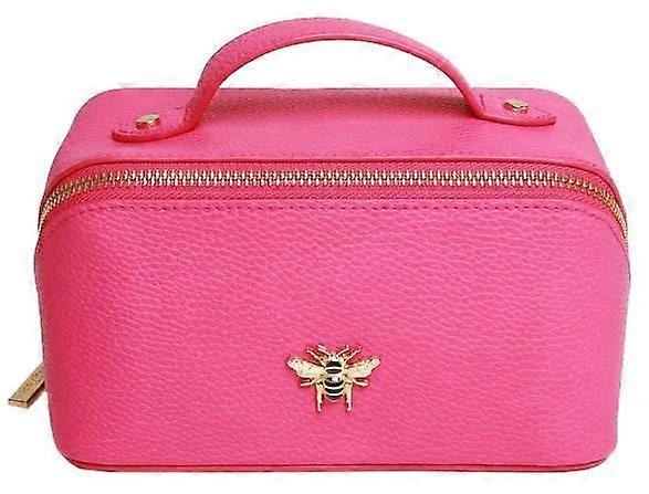 Alice Wheeler London Mini Luxury Train Case - Hot Pink