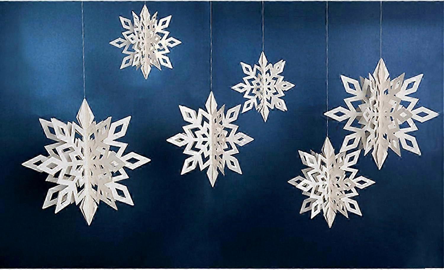 6-Pack Snowflake Window Decor Hanging Strings
