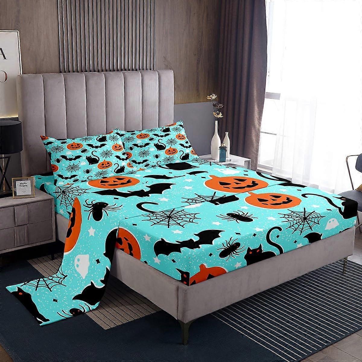 Full Size Bedding Set Halloween Spooky Theme Kids Bedding For Full Bed