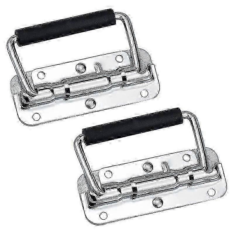 2Pcs 304 Stainless Steel Spring Handle Prop Box Tool Aluminum Box Handle Activity Handle Folding In
