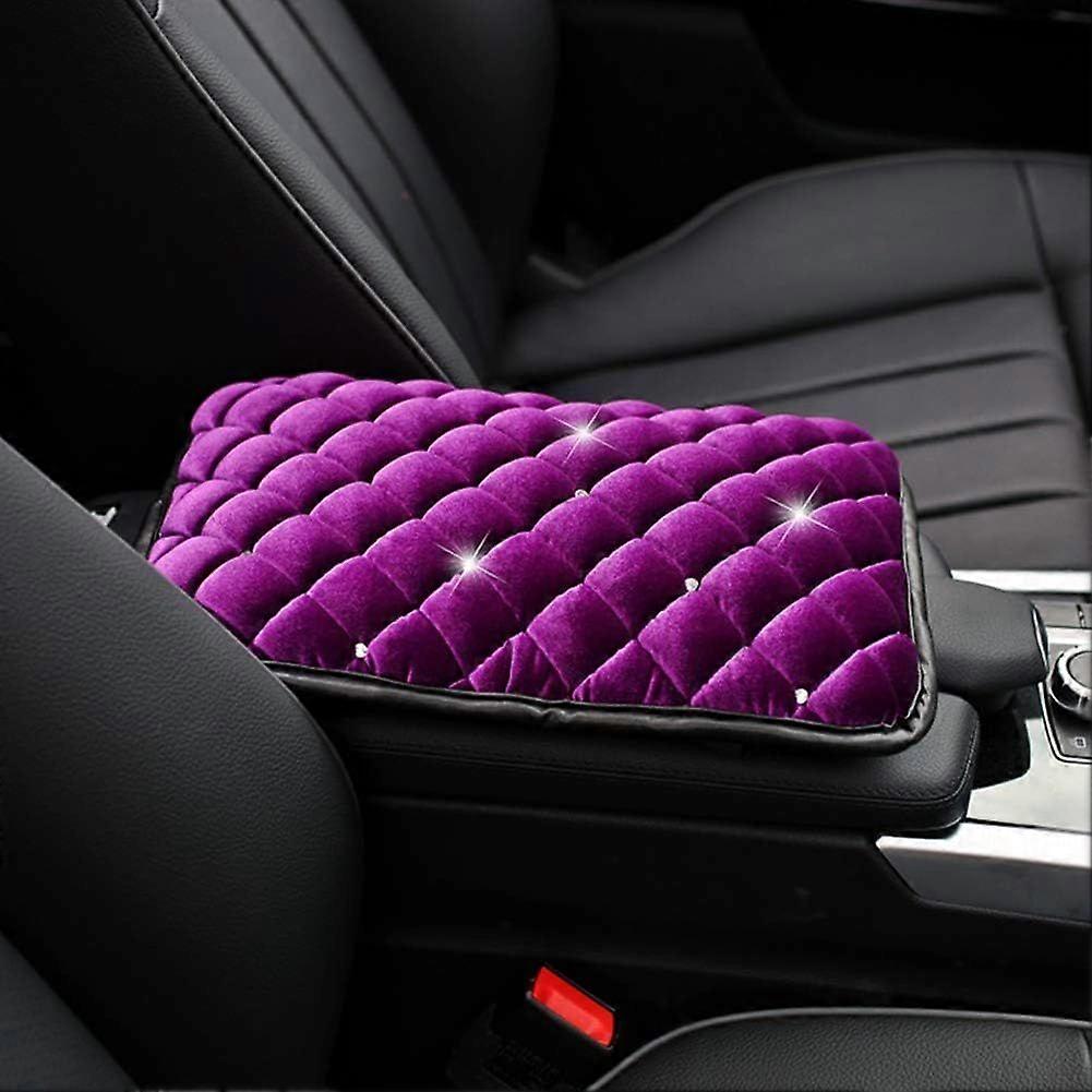 Diamond-encrusted center armrest pad (purple), universal interior, center armrest pad, diamond-encrusted bubble handrail pad