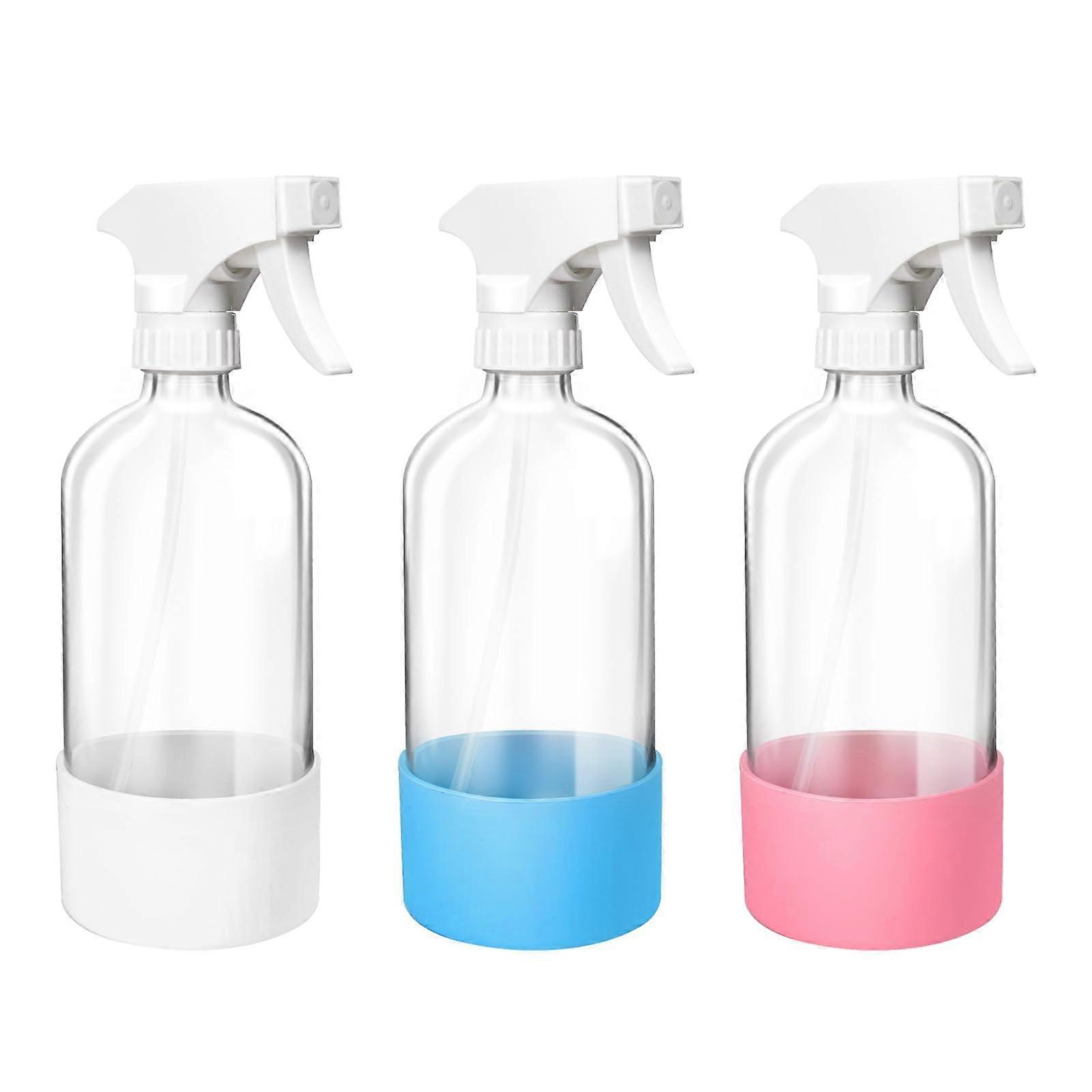 Glass Spray Bottles, 16oz Refillable Containers, Adjustable Spray Nozzles, Spray for Hair, Cleaning