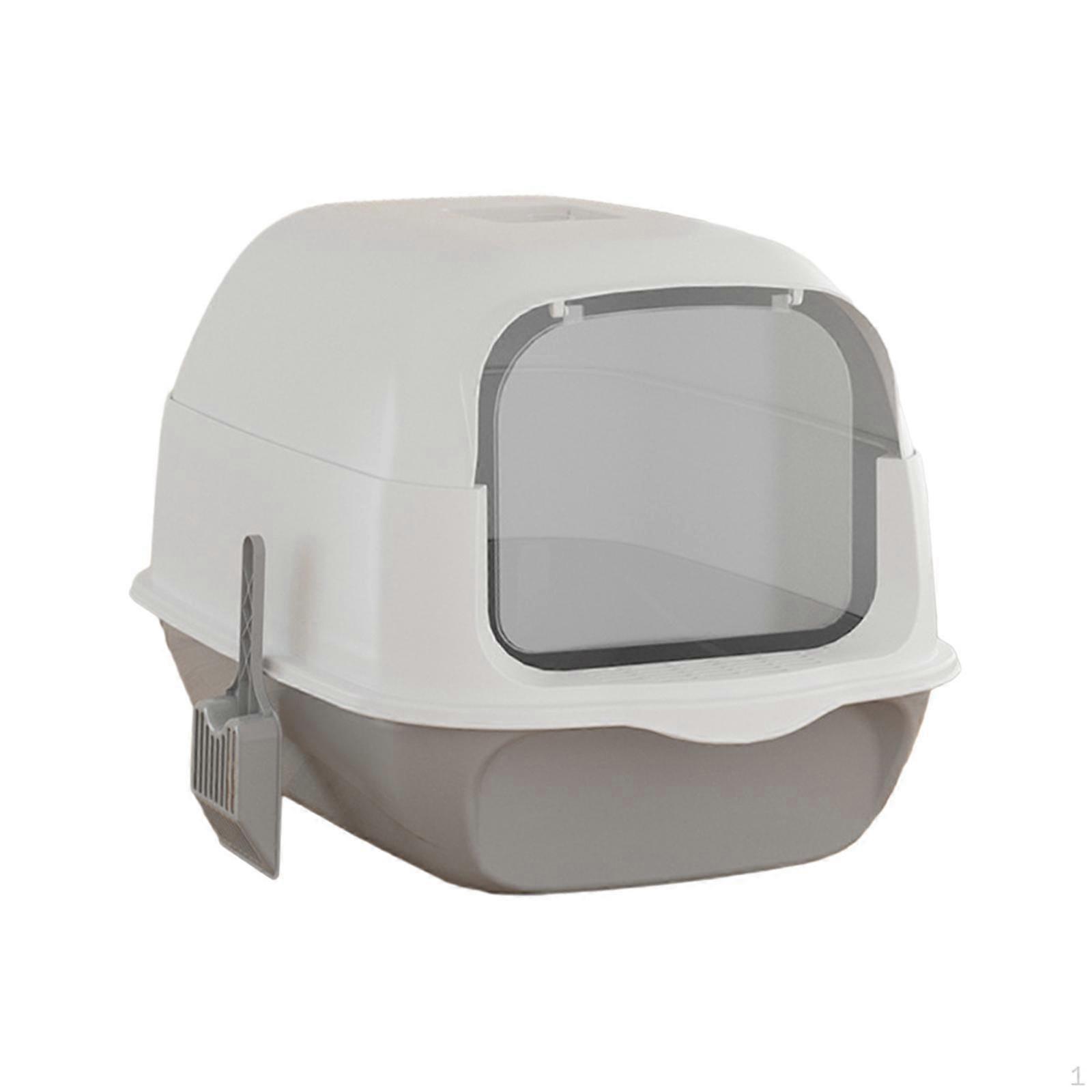 Enclosed Cat Litter Tray and Scoop for All Kinds of Easy Clean Deep Toilet