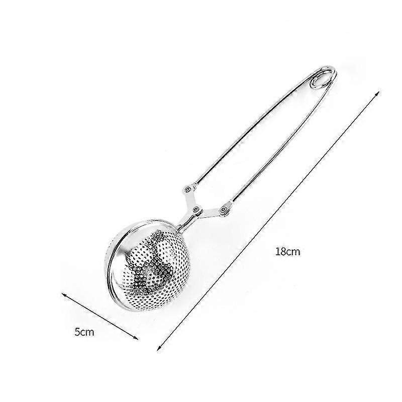 Portable Infuser Mesh Tea Ball Reusable Ball Shape Teapot Filter Long Handled Tea Strainers 1pc