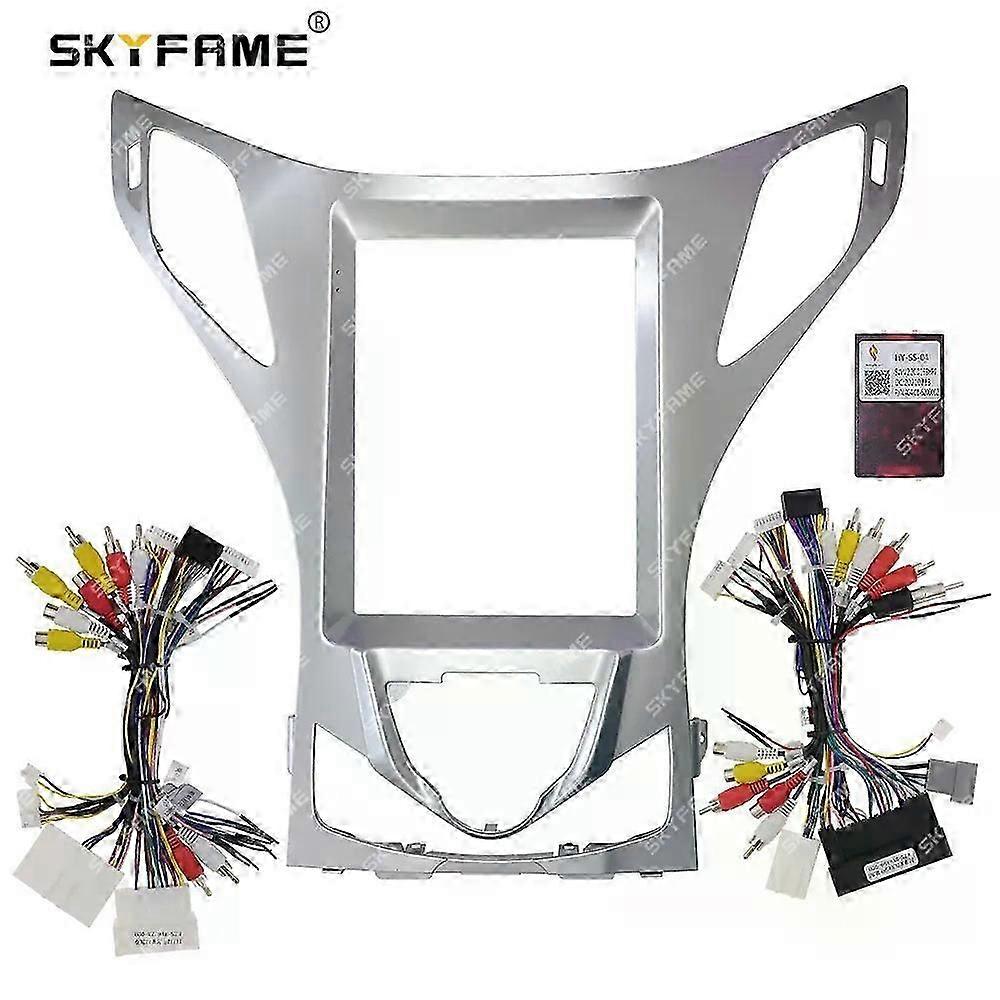 Applies To Car Frame Fascia Adapter Canbus Box Decoder Tesla Android Radio Dash Fitting Panel Kit For Hyundai Azera Grandeur Hg