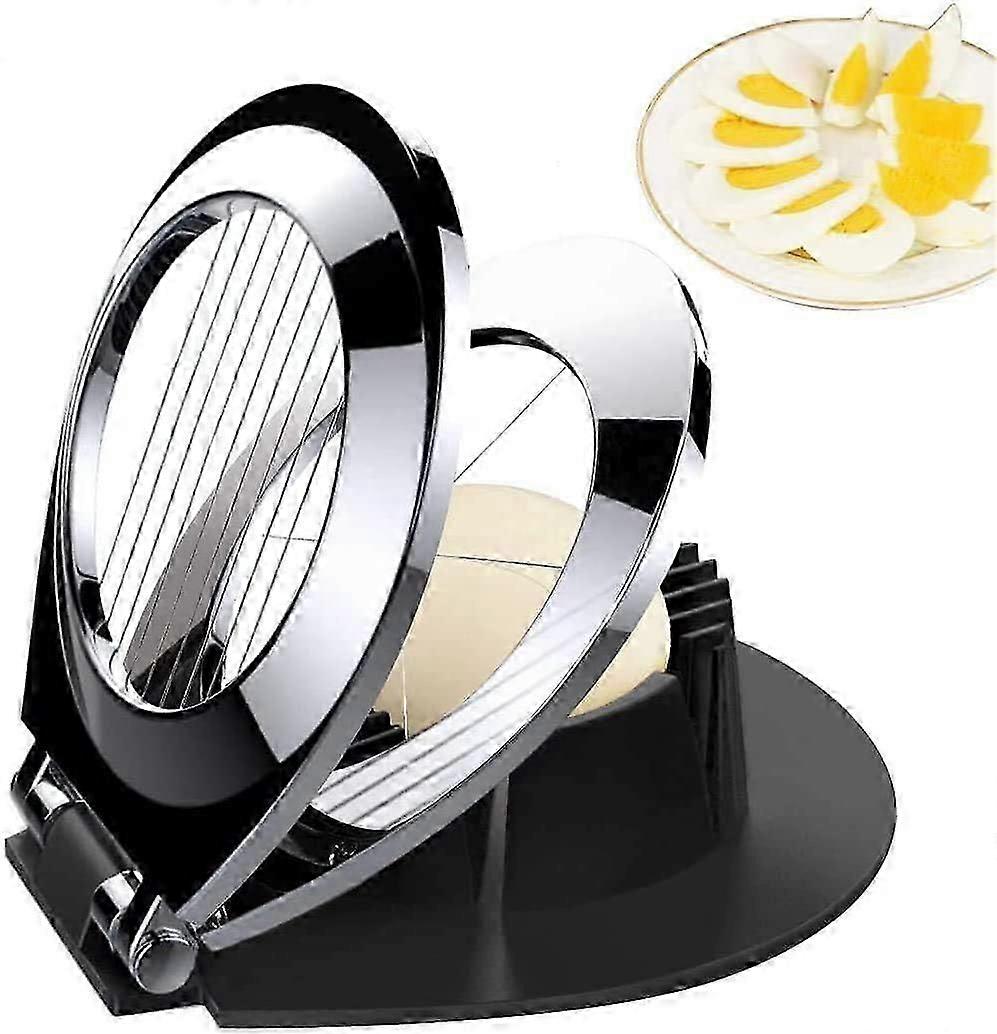 Egg Slicer, Bibury Egg Cutter Heavy Duty Slicer For Boiled Eggs Strawberry Fruit Garnish Slicer, Stainless Steel Wire With 3 Slicing Styles, Dishwa