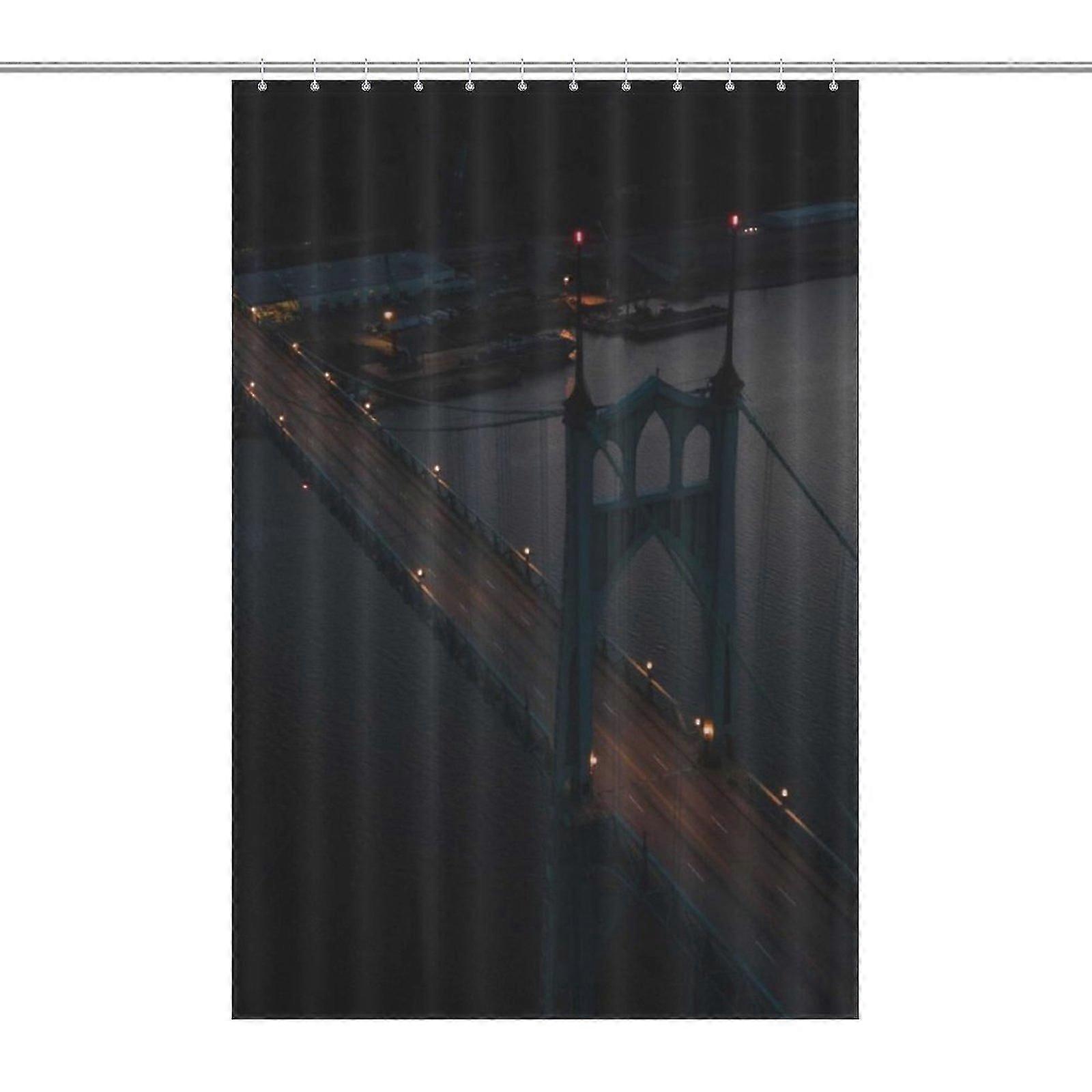 New York Bridge tryckt duschdraperi