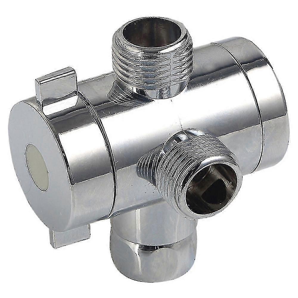 3 Way T-adapter Bath Shower Mixer Diverter Valve Connector 2pcs