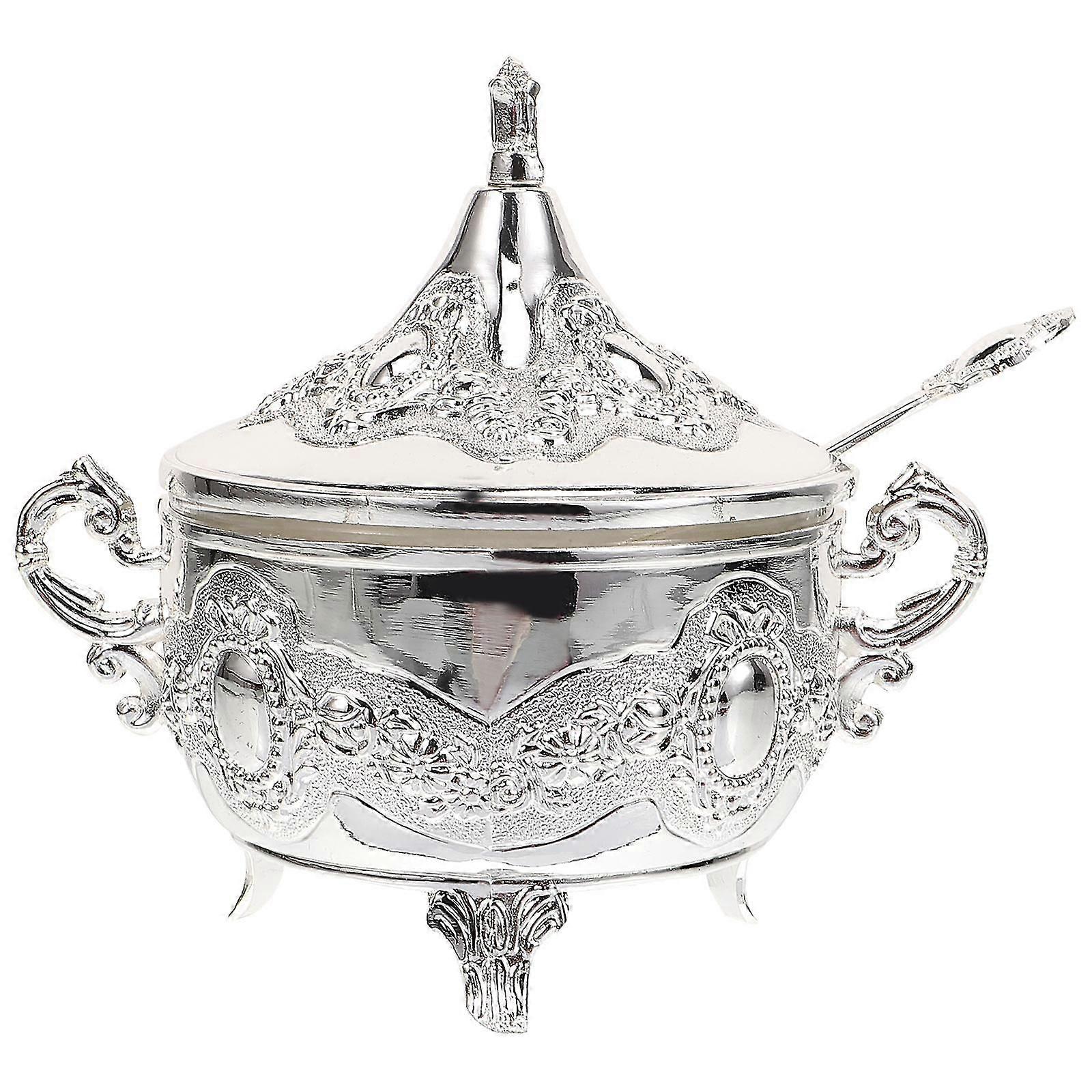 砂糖容器ヨーロピアンコンディメントジャーハイエンドホームキッチン収納ジャースプーン付き