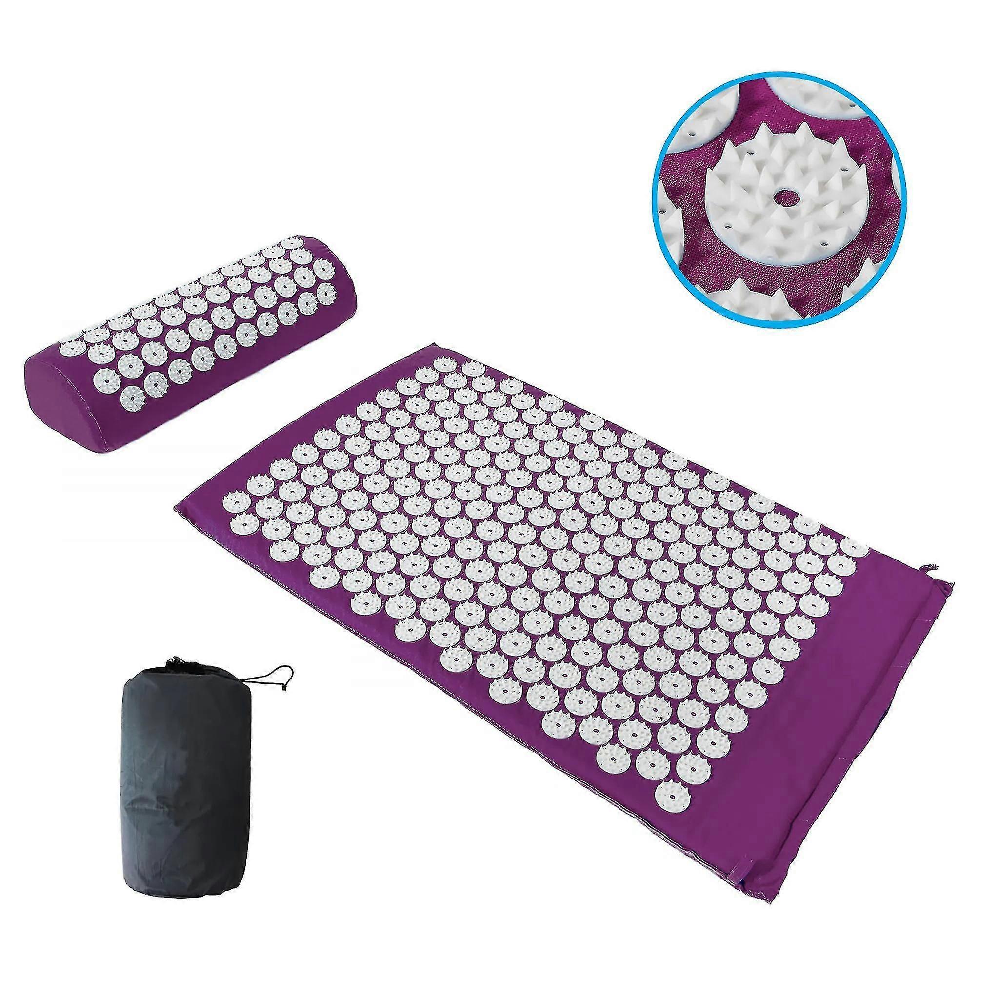 指圧マット、マッサージマット、ニードルマット、シャクティ、背中と首のより良い血液循環のために