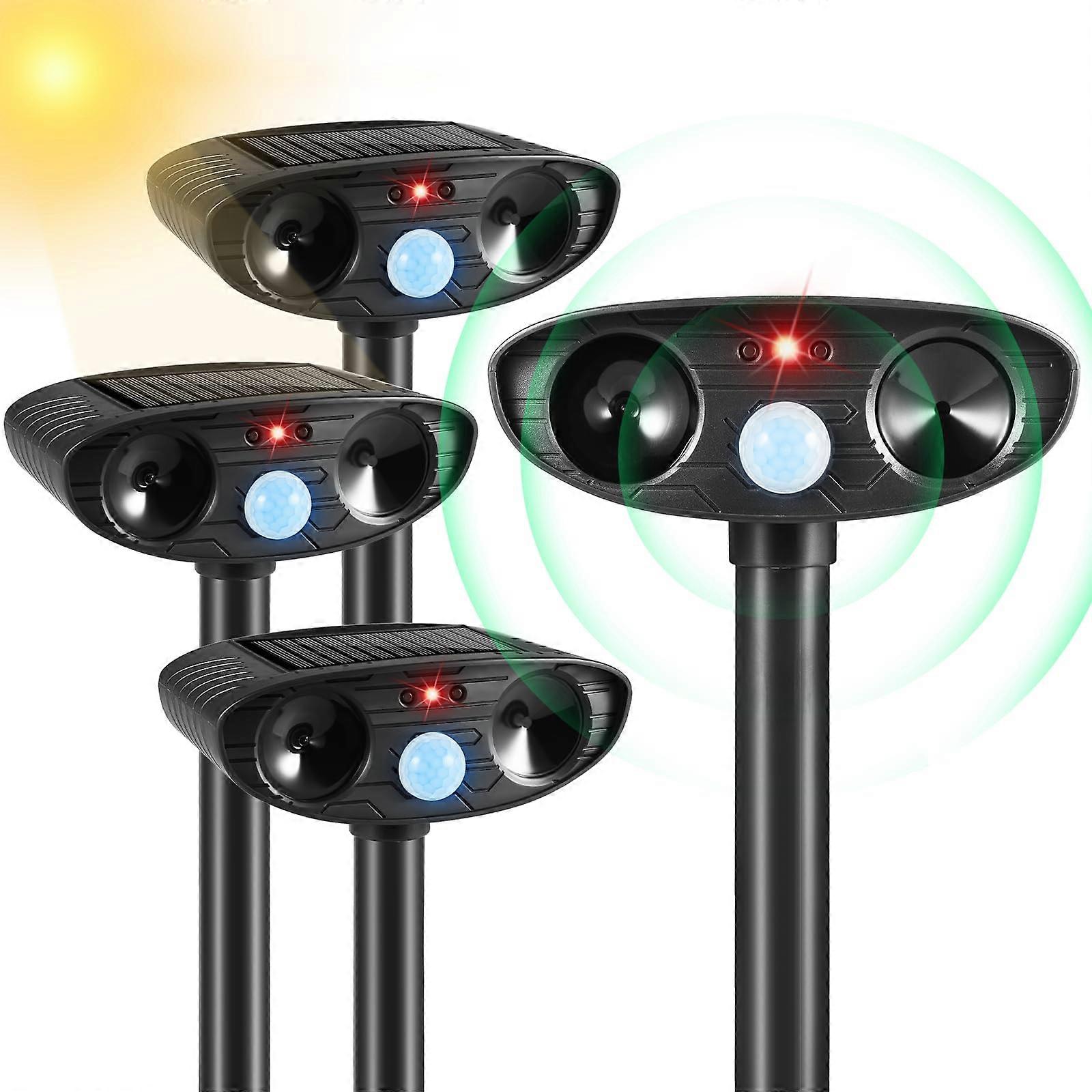 Ultrasonic Animal Repellent Outdoor Solar Animal Repeller with Motion Sensor for Garden