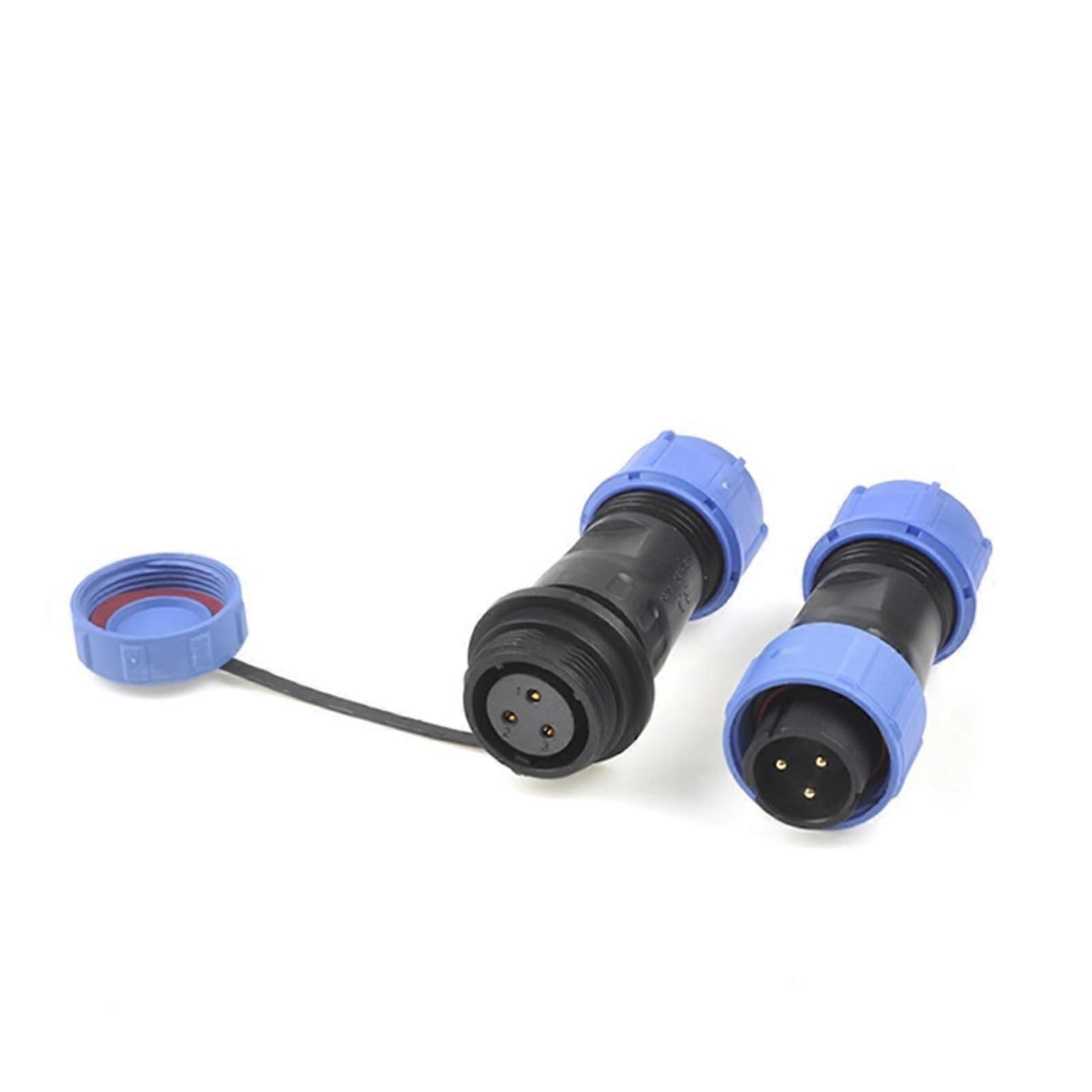 SP17 IP68 Connector Cable Wire Socket Male and Female Butt nut Type 2 3 4 5 7 9 pin Panel Mount Aviation(Docking Type,KL4-5b)
