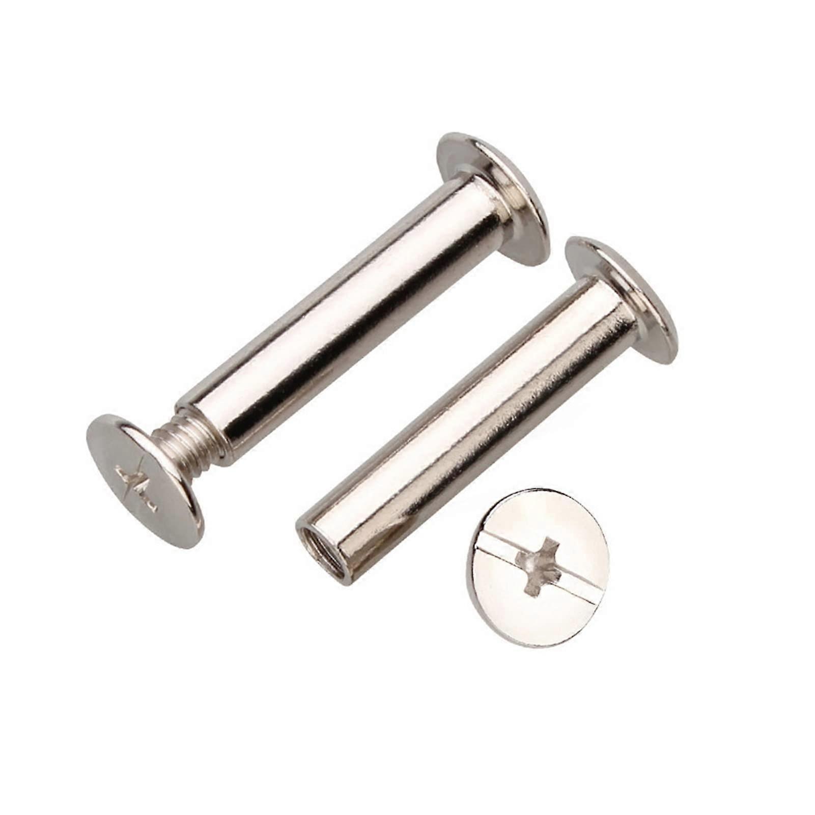 100pcs M5 Binding Rivet Screw Ni-Plated Male Female 8mm Book Binding Post Snap Rivet for Photo Album Binding