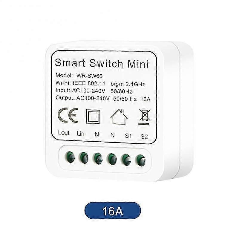 Wifi Smart Mini Switch 16A 2-Way DIY Wireless Switches Smart Home Tuya