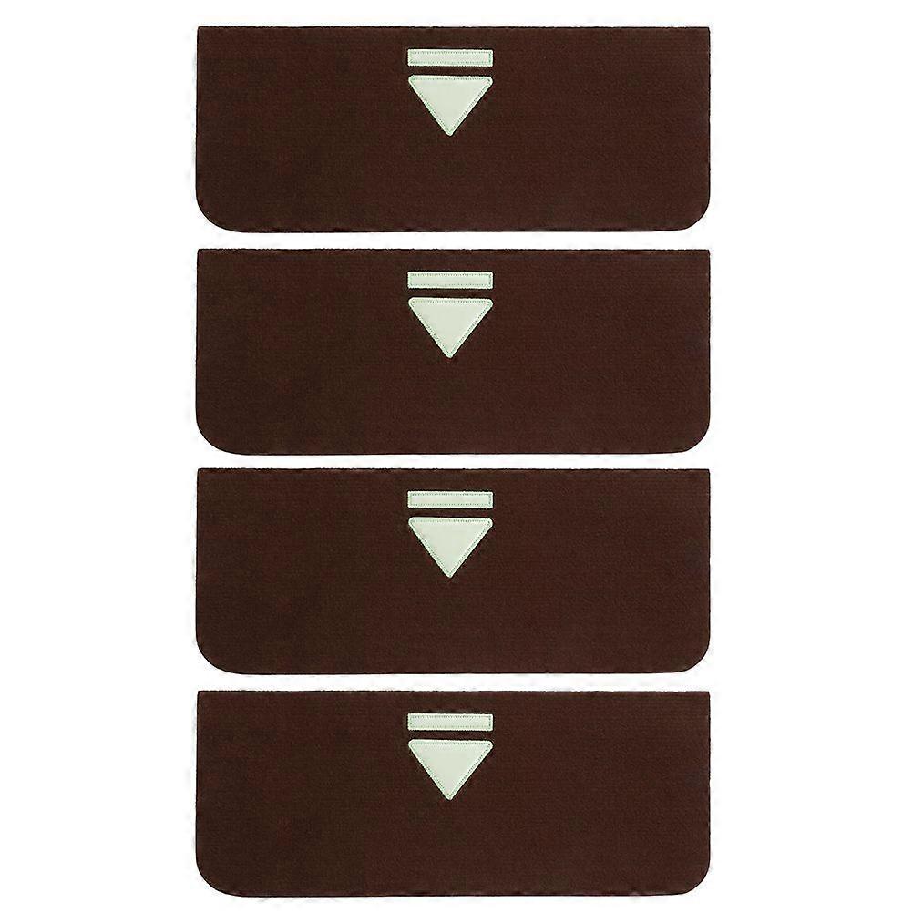 4pcs Self-Adhesive Stair Mats Luminous Step Pads Non-skid Washable Step Carpets