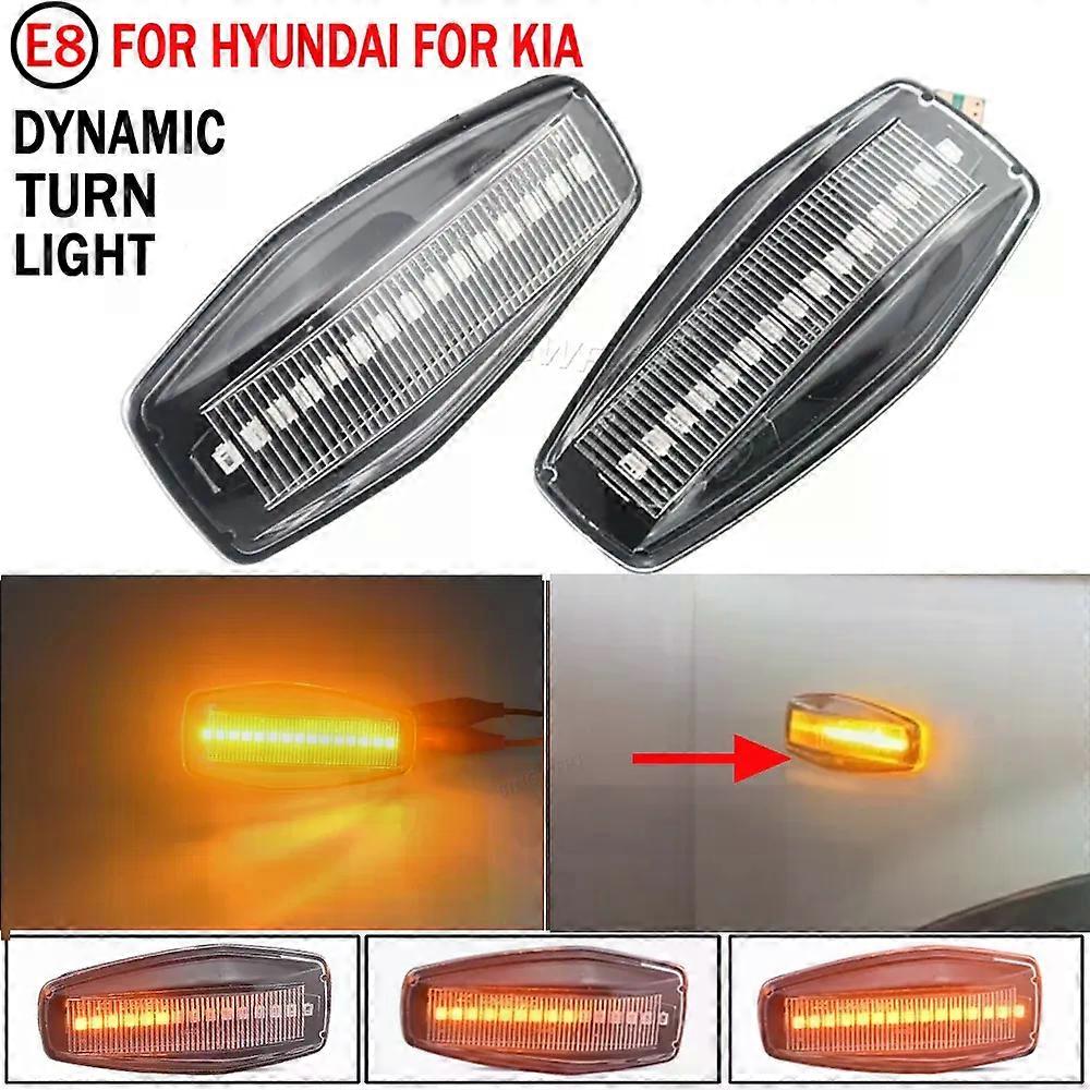 2x LED Dynamic Side Marker Light Turn Repeater Lamps compatible for  Hyundai I10 Accent Coupe Click Elantra Lavita Excel 2 Getz Prime Lavita