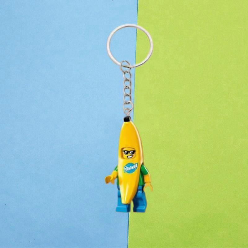 Simple Modern New Creative Cartoon Building Blocks Man Image Bag Decorated Pendant Car Key Chain