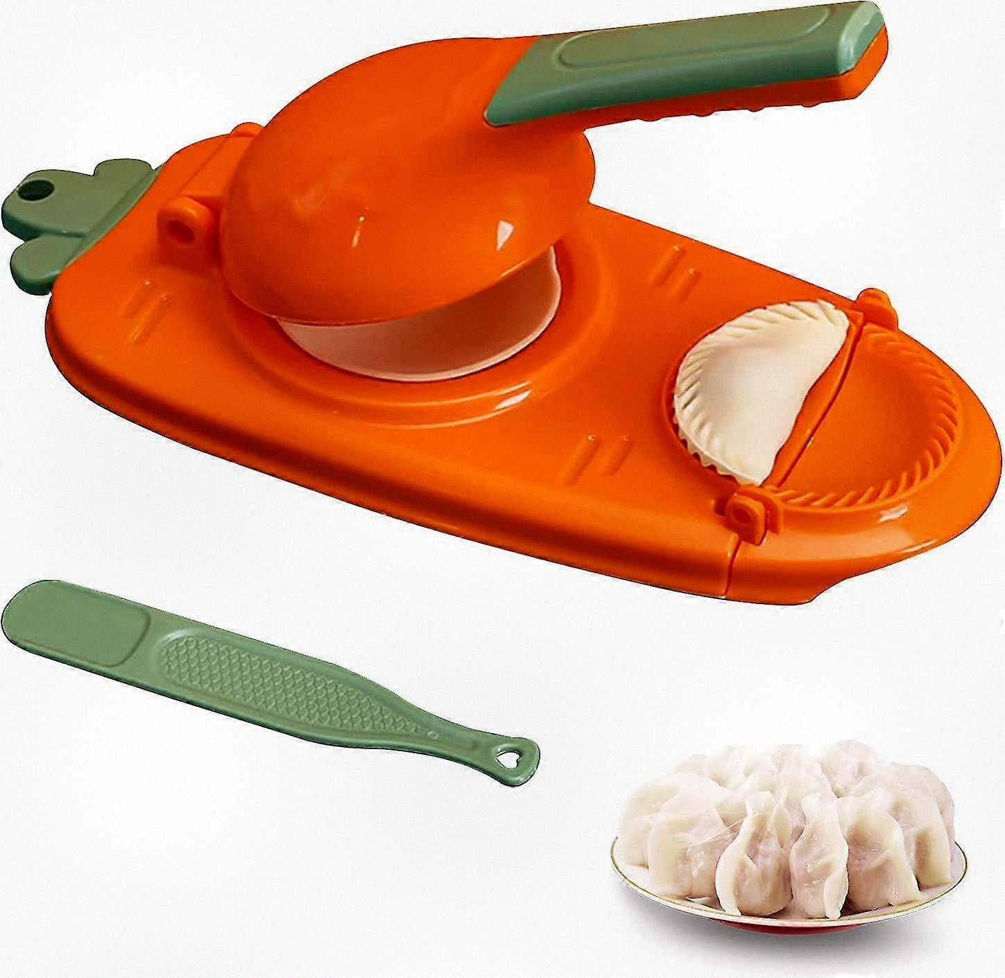2-in-1 Manual Dumpling Press and Dough Maker, Handheld Dumpling Mold for Homemade Dumplings