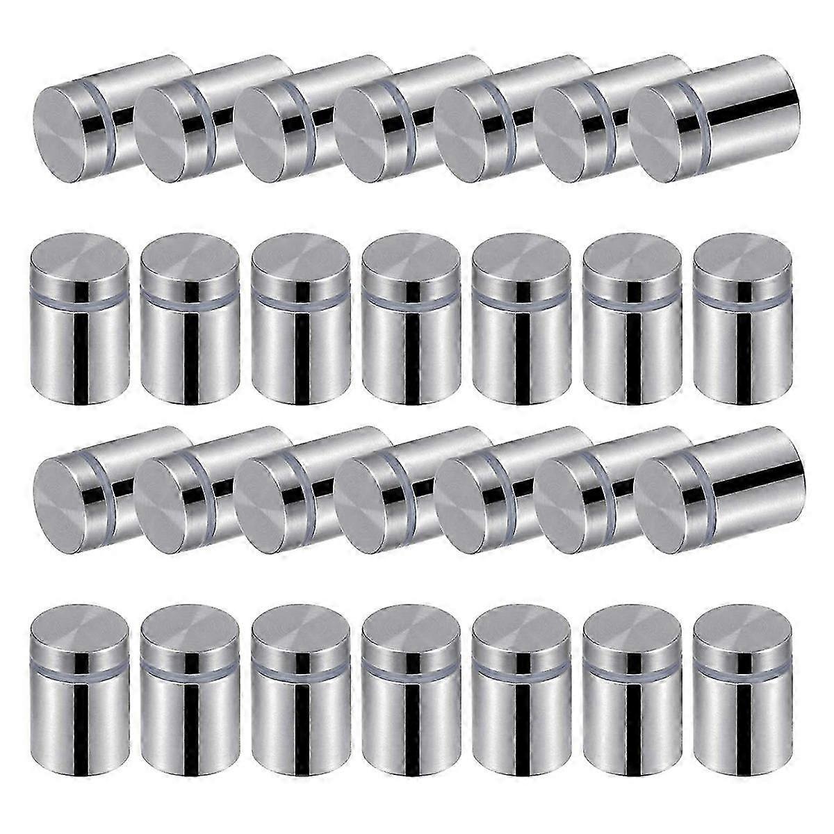 Conjunto de 40 Suportes de Sinal de Aço Inoxidável e Vidro com Parafusos de Afastamento