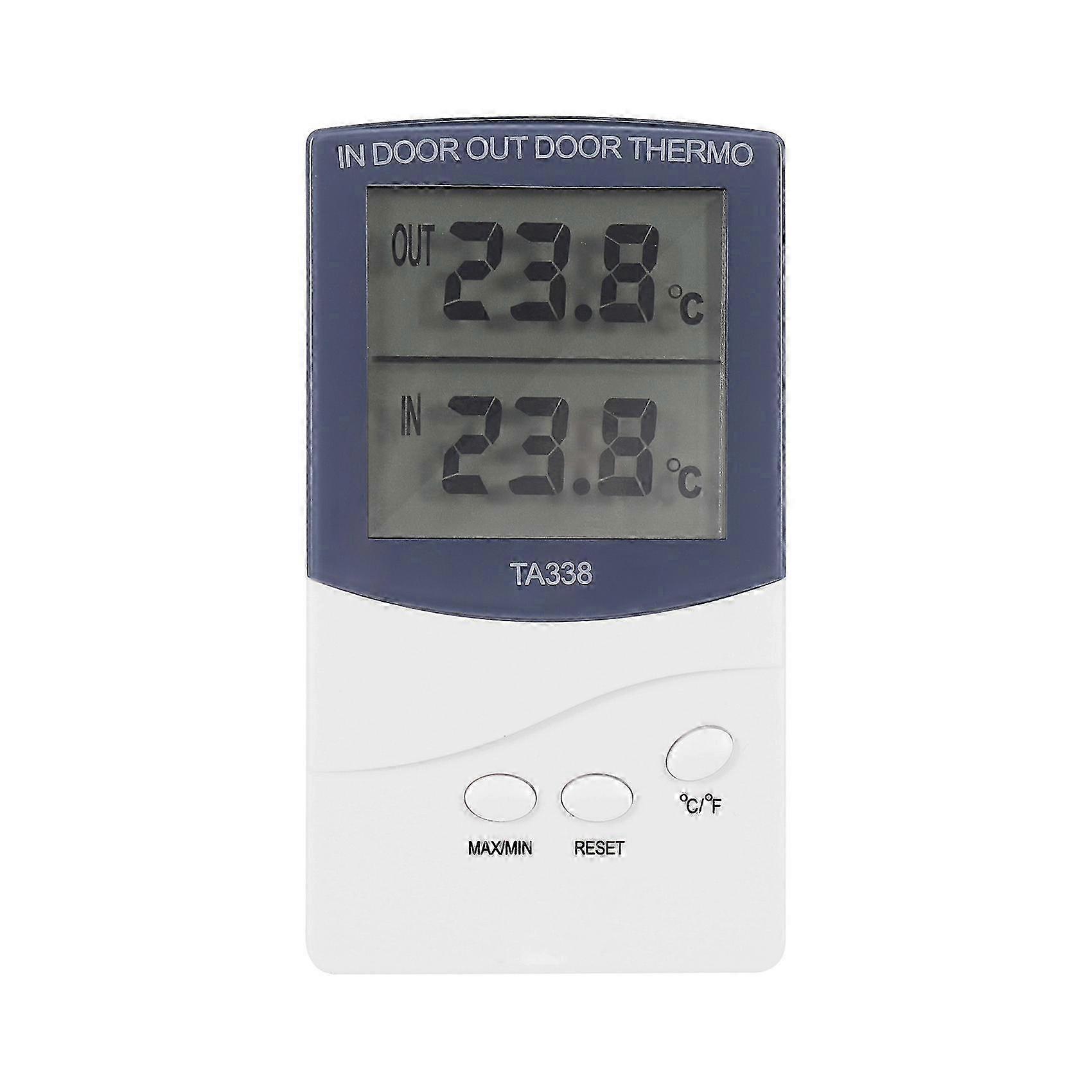 Digital thermometer inside outside temperature probe