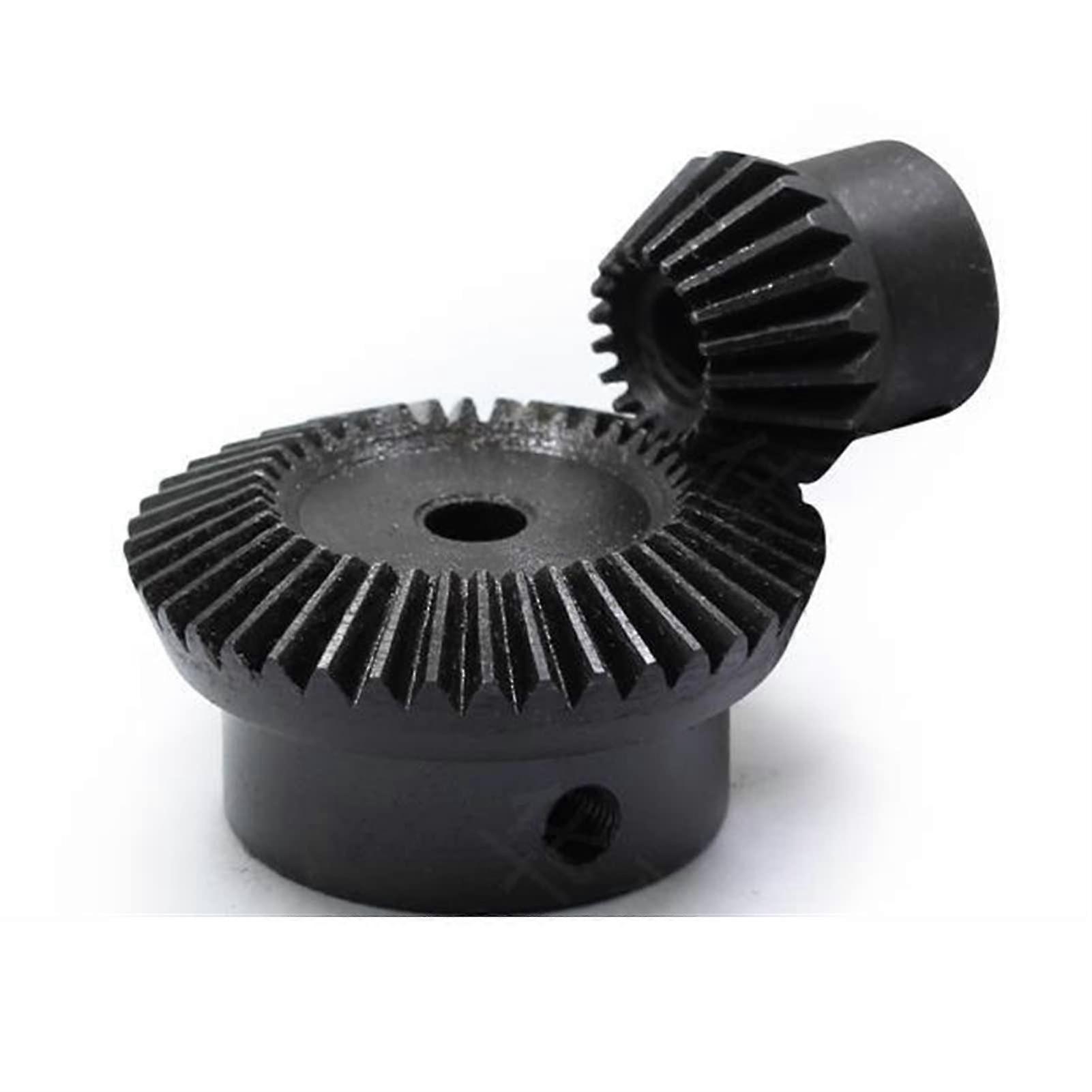 Bevel Gears 2pcs 1:2 Ratio Steel Gears 1 Module 20 Teeth 40 Teeth Inner Hole 6mm Compatible with M5 Screws