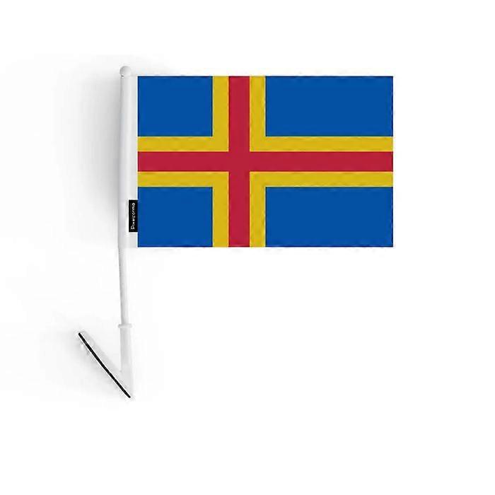 Adhesive flag - Åland - 14 x 21 cm - Durable polyester - Lightweight - Double-sided