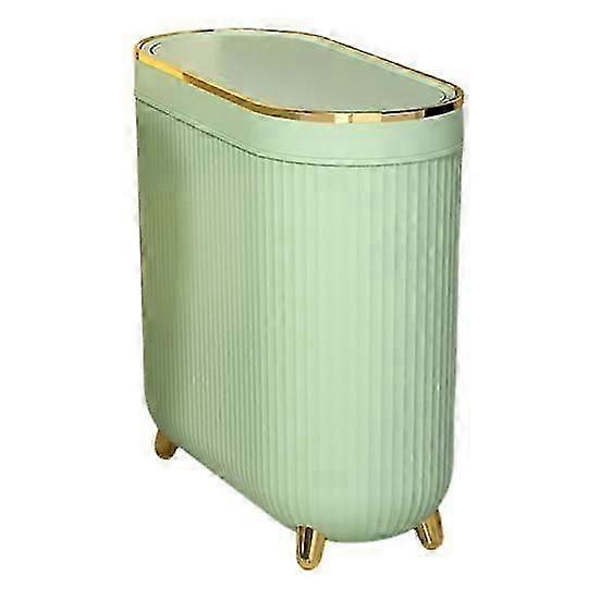 12L Bathroom Trash Can with Lid Large Capacity Dustproof Rectangular Narrow Trash