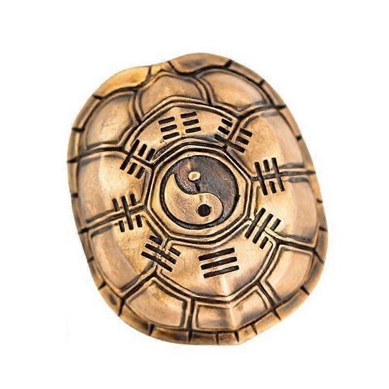 Mini Divination Turtle Shell For Fengshui Chinese Fortune-Telling Desktop Brass Figurine Good Luck Fortune Coin For Health Wealth Divination Prop Gold