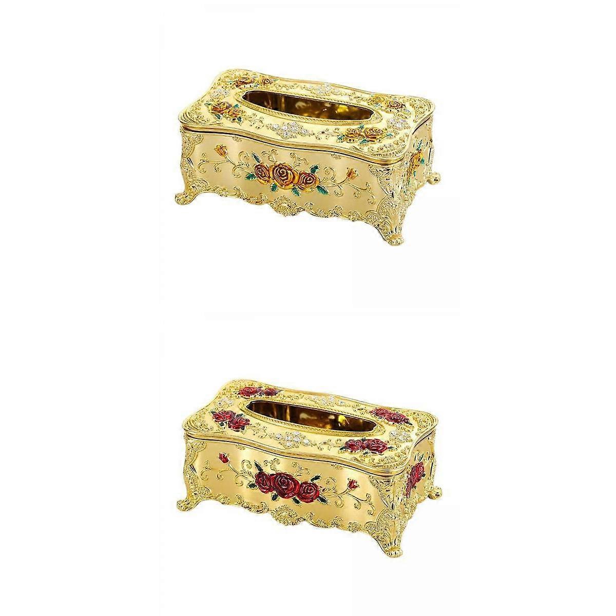 2 Pieces Home Rectangular Tissue Case Holder Cover