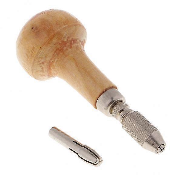 2X Mini Wooden Handle Pin Vise Hand Twist Drill Rotary Tools for 1