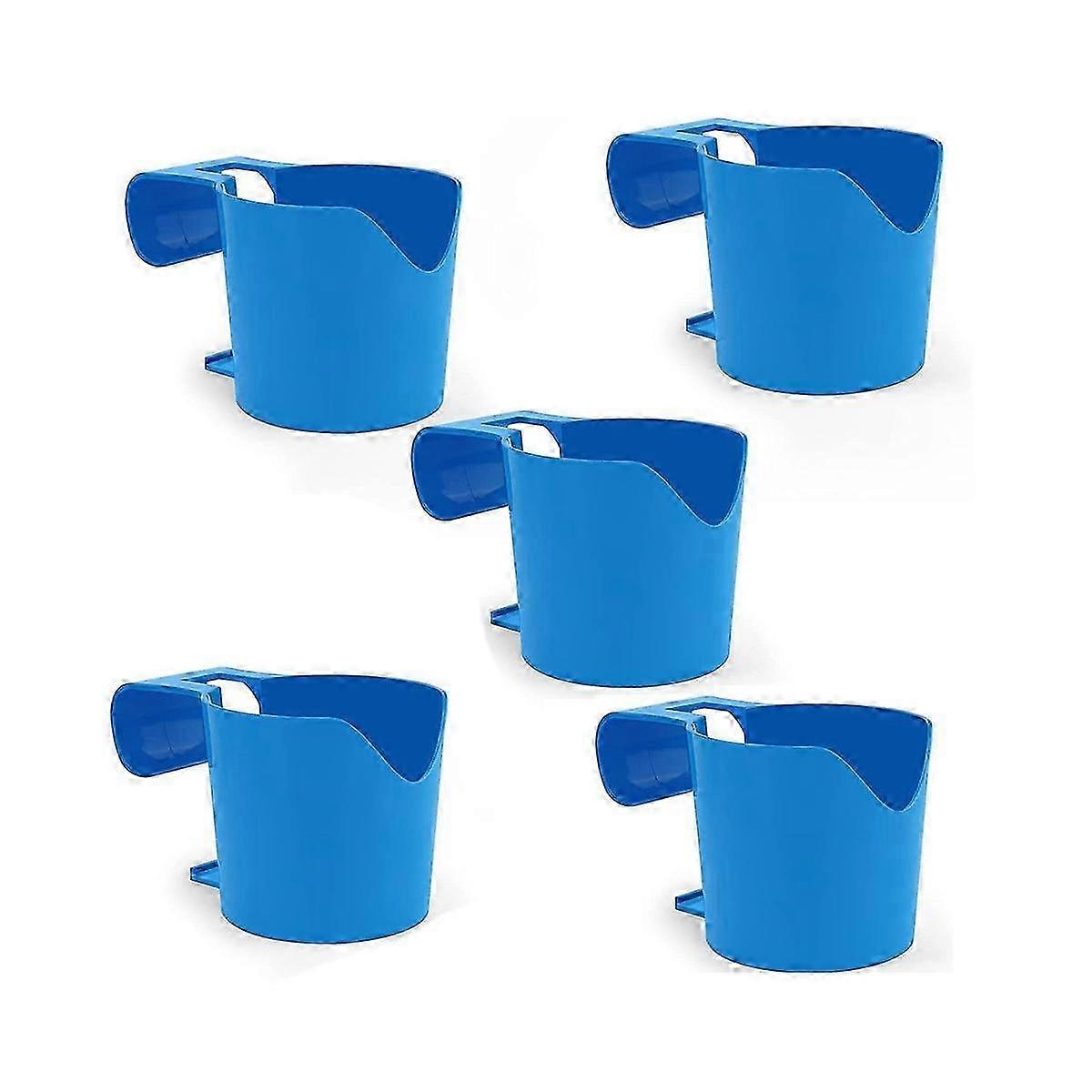 5Pcs Plastic Cup Hooks for Poolside Beverage Drinks - Hanging Holder with Swimming Pool Container Hooks