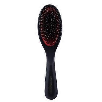 Andreas dog brush, Mason-Pearson-style pig and nylon bristle brush, care like professional, light beech stem, encourage natural oil production, medium